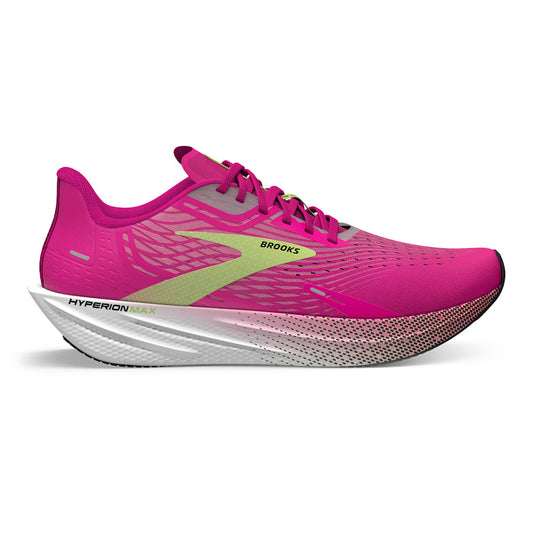 Women's Brooks Hyperion Max, Pink Glo/Green/Black, 10 B Medium