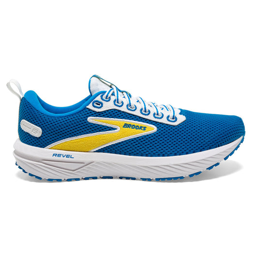 Women's Brooks Revel 6, Blue/Yellow, 5.5 B Medium