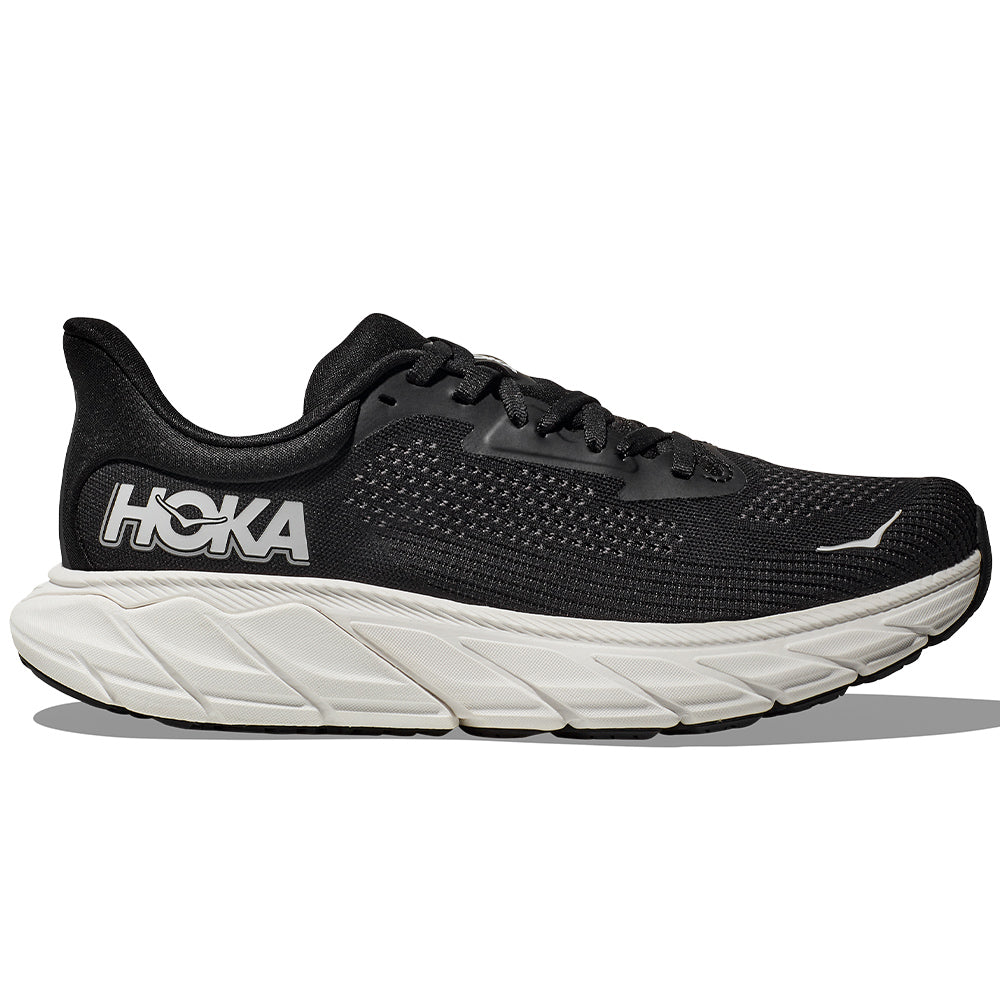 Women's Hoka Arahi 7, Black/White, 6.5 D Wide