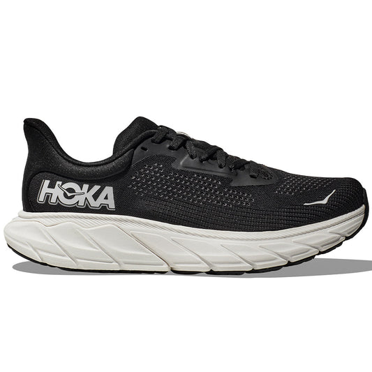 Women's Hoka Arahi 7, Black/White, 12 D Wide