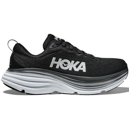 Women's Hoka Bondi 8, Black/White, 5 B Medium