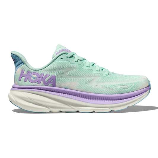 Women's Hoka Clifton 9, Sunlit Ocean/Lilac Mist, 9.5 D Wide