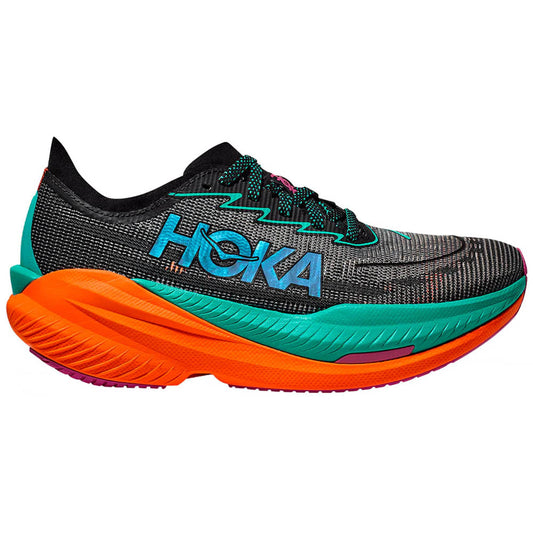 Women's Hoka Mach X 2, Black/Electric Aqua, 9.5 B Medium