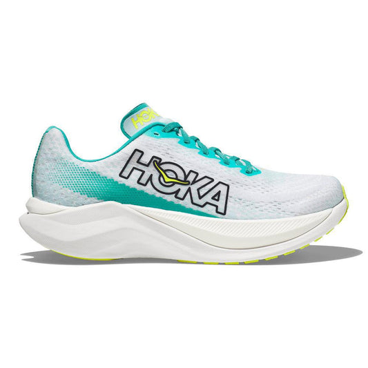 Women's Hoka Mach X, White/Blue Glass, 10 B Medium