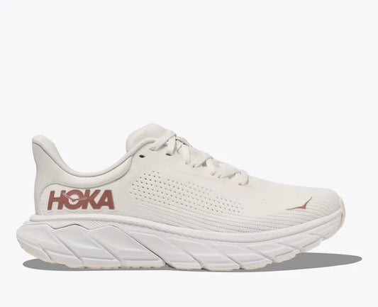 Women's Hoka Arahi 7, Blanc De Blanc/Rose Gold, 9 B Medium
