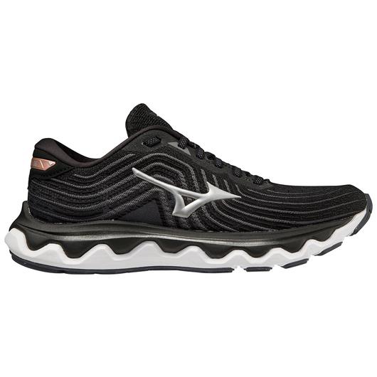 Women's Mizuno Wave Horizon 6, Black/Silver, 9.5 B Medium