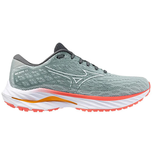 Women's Mizuno Wave Inspire 20, Grey Mist-White, 6 B Medium
