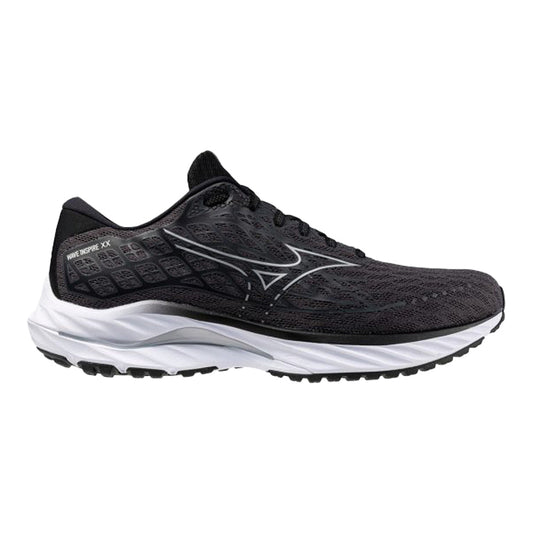 Women's Mizuno Wave Inspire 20, Ebony/White, 7.5 B Medium