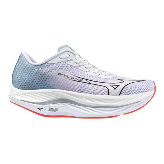 Women's Mizuno Wave Rebellion Flash 2, White-Black, 8 B Medium