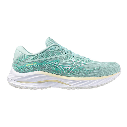 Women's Mizuno Wave Rider 27, Eggshell Blue-White, 6 B Medium