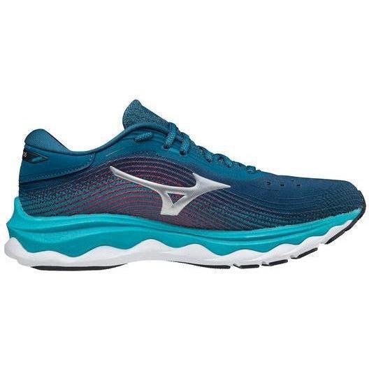 Women's Mizuno Wave Sky 5, Legion Blue/Silver, 6 B Medium