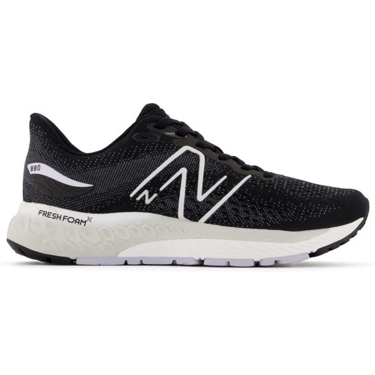 Women's New Balance Fresh Foam X 880v12, Black/Violet Haze, 6 B Medium