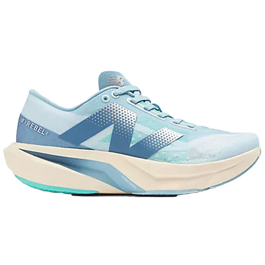 Women's New Balance FuelCell Rebel v4, Quarry Blue/Chrome Blue/Heron Blue, 8.5 B Medium