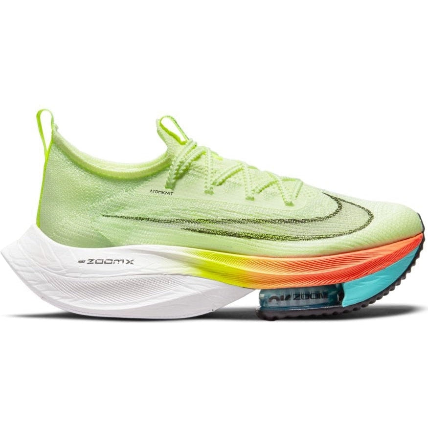 Women's Nike Air Zoom Alphafly NEXT%, Barely Volt/Black-Hyper Orange, 7 B Medium