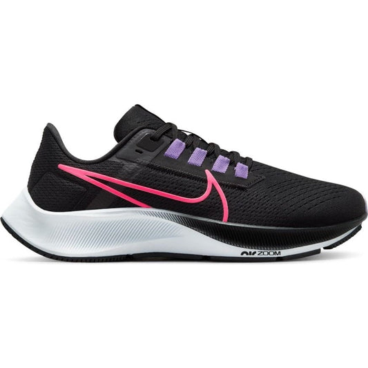 Women's Nike Air Zoom Pegasus 38, Black/Hyper Pink-Lilac, 10 B Medium