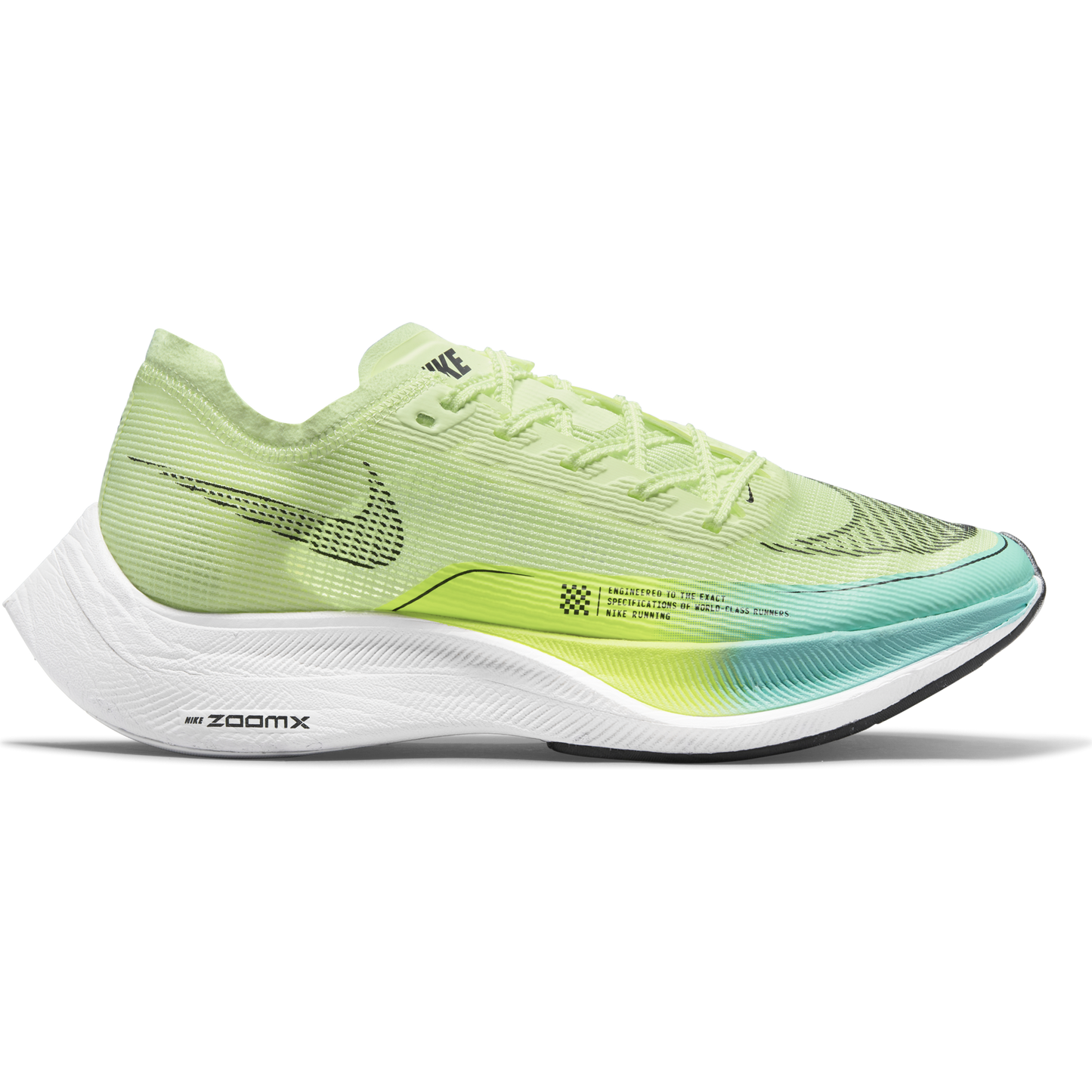 Women's Nike ZoomX Vaporfly Next% 2, Barely Volt/Black-Dynamic Turquoise-Volt, 10 B Medium