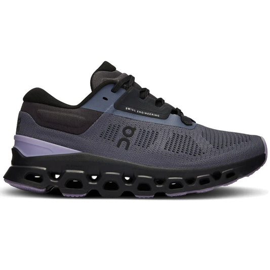 Women's On Cloudstratus 3, Metal/Wisteria, 6 B Medium