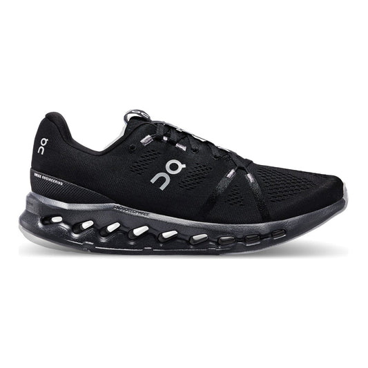 Women's On Cloudsurfer, All Black, 8 B Medium