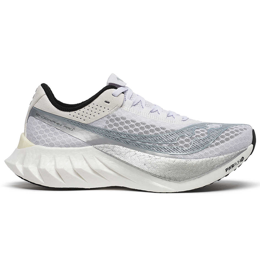 Women's Saucony Endorphin Pro 4, White/Silver, 7 B Medium