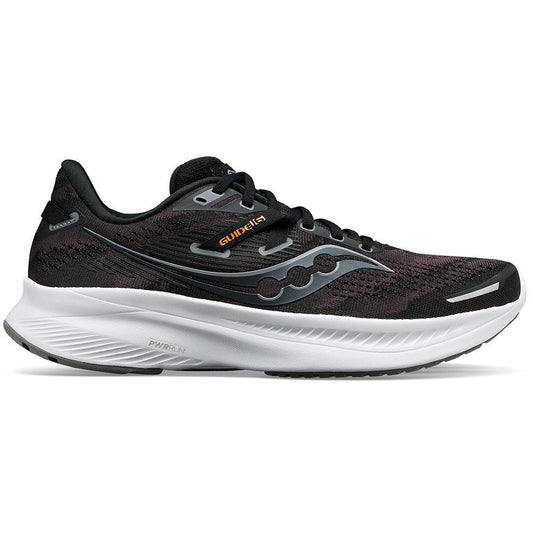 Women's Saucony Guide 16, Black/White, 6 B Medium