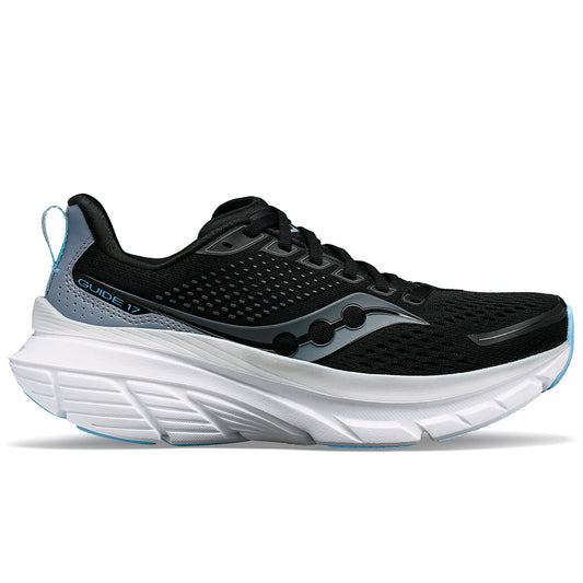 Women's Saucony Guide 17, Black/Fog, 11 D Wide