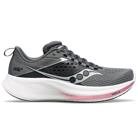 Women's Saucony Ride 17, Cinder/Orchid, 10 B Medium