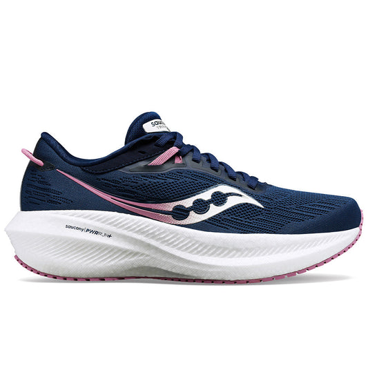 Women's Saucony Triumph 21, Navy/Orchid, 6.5 B Medium