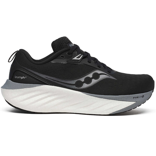 Women's Saucony Triumph 22, Black/White, 5.5 B Medium