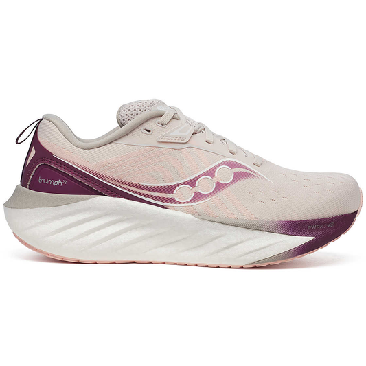 Women's Saucony Triumph 22, Moon/Eggplant, 7.5 B Medium