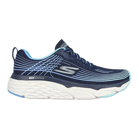 Women's Skechers Max Cushioning Elite-Galaxy Burst, Navy/Blue, 6.5 B Medium