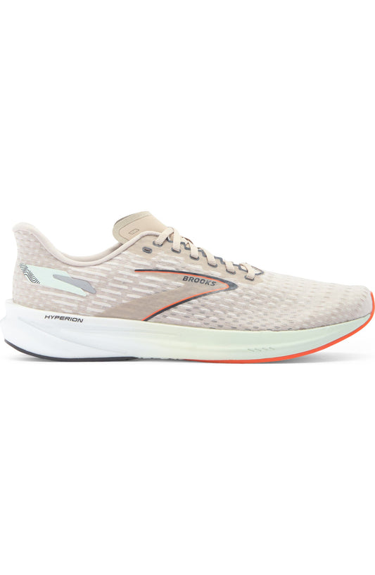 Men's Brooks Hyperion, Grey/Skylight/Red Orange, 12.5 D Medium
