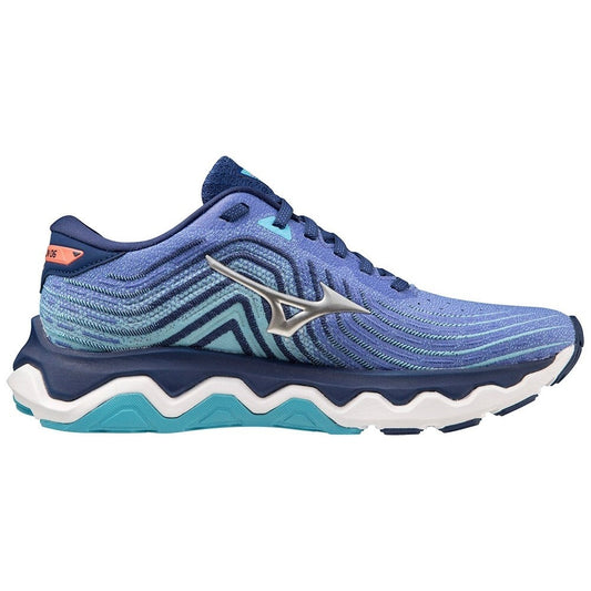 Women's Mizuno Wave Horizon 6, Dazzling Blue/Silver, 7 B Medium