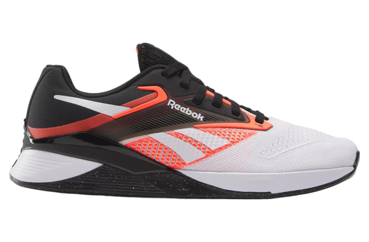 Women's Reebok Nano X4, Black/Ftwr White/Orange Flare, 9.5 B Medium