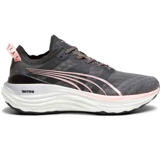 Women's Puma ForeverRun Nitro, Puma Black/Koral Ice/Silver, 6.5 B Medium
