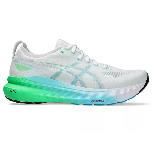 Men's ASICS GEL-Kayano 31, White/Bright Cyan, 10 D Medium