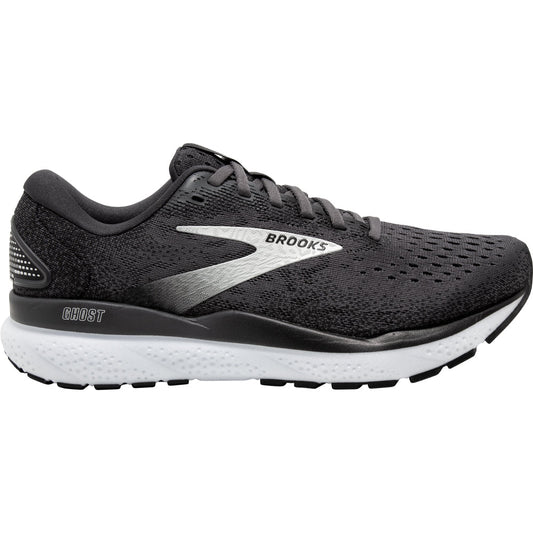 Men's Brooks Ghost 16, Black/Grey/White, 15 D Medium