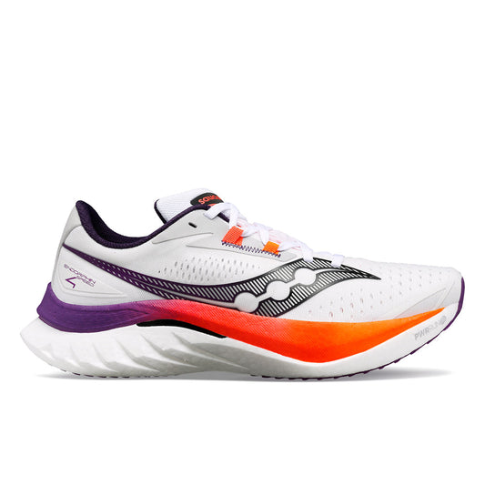 Men's Saucony Endorphin Speed 4, White/Viziorange, 13 D Medium