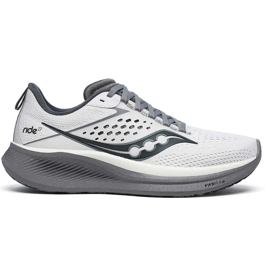 Men's Saucony Ride 17, White/Black, 12.5 D Medium