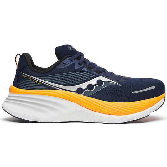 Men's Saucony Hurricane 24, Navy/Peel, 11.5 D Medium