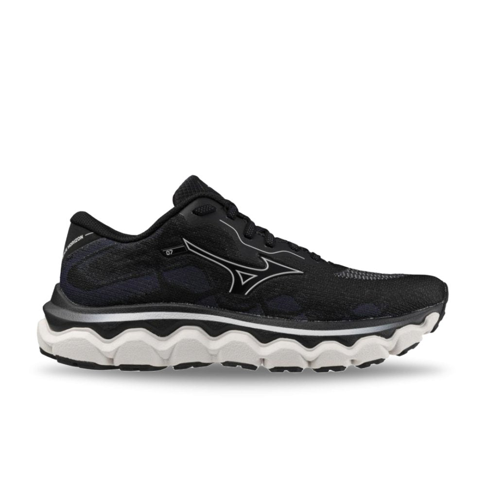 Women's Mizuno Wave Horizon 7, Black/Nimbus Cloud, 7 B Medium