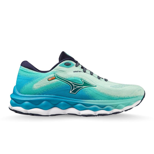 Women's Mizuno Wave Sky 7, Beveled Glass/White, 10 B Medium