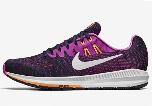 Women's Nike Air Zoom Structure 20, Purple Dynasty/White-Fire Pink, 11 B Medium