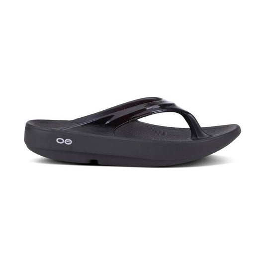 Women's OOFOS OOlala Sandal, Black, 6 B Medium
