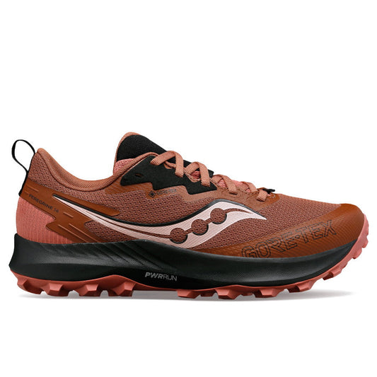 Women's Saucony Peregrine 14 GTX, Clove/Black, 10 B Medium