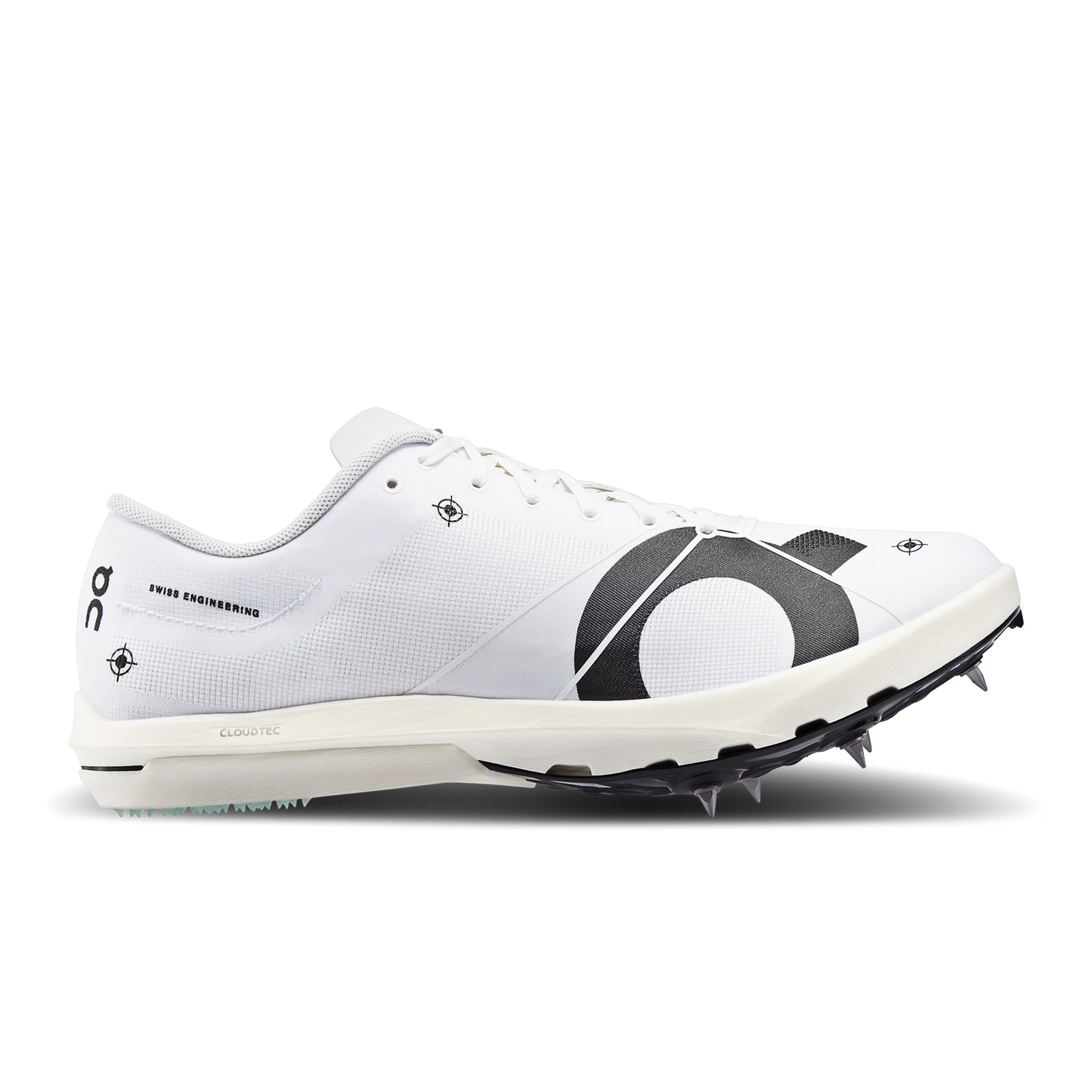 Women's On Cloudspike 10000m 2, Undyed-White/Mint, 6.5 B Medium