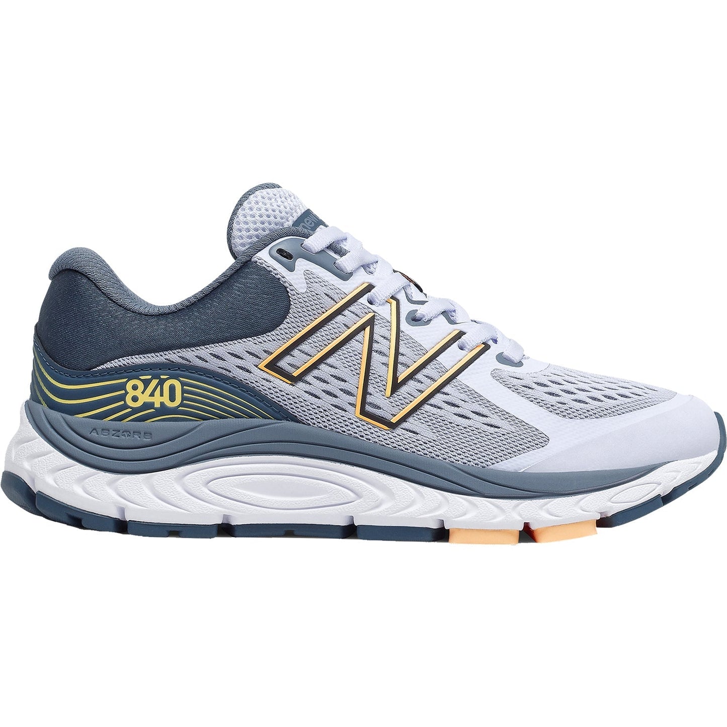 Women's New Balance Fresh Foam 840v5, Silent Grey/Light Mango, 7 B Medium