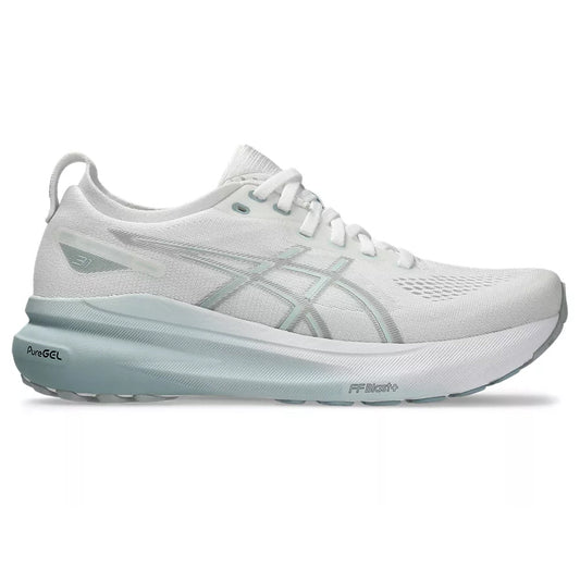 Women's Asics Gel-Kayano 31, White/Dolphin Grey, 10 B Medium