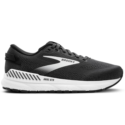 Women's Brooks Ariel GTS 24, Ebony/Black/White, 9 2E Extra Wide