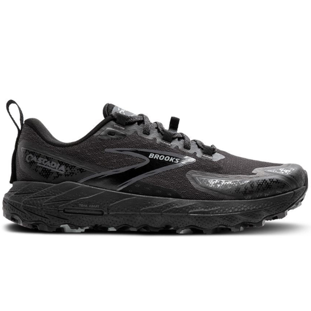 Women's Brooks Cascadia 18, Black/Blackened Pearl/Grey, 10 B Medium