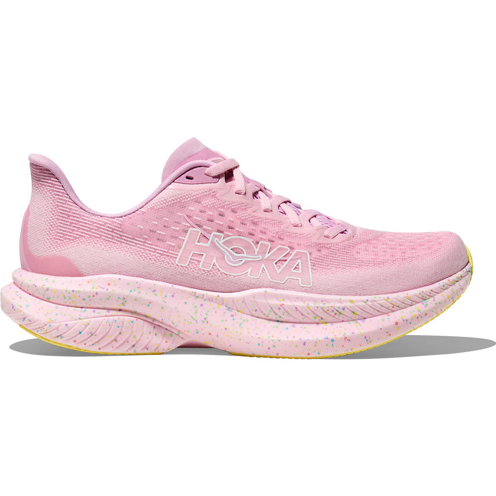 Women's Hoka Mach 6, Pink Twilight/Lemonade, 5 B Medium